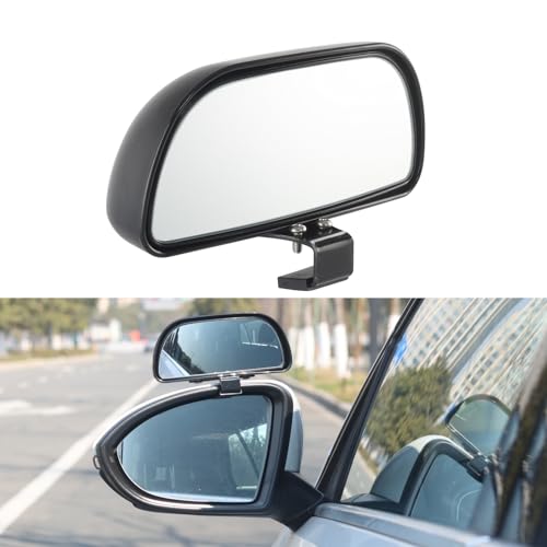 Blind Spot Mirrors for Trucks and Cars,Automotive Side View Concave Mirror Blindspot,360° Large Convex Rearview Exterior Mirror Accessories for Truck and Car(1Pack Black) - color: 1Pack Black