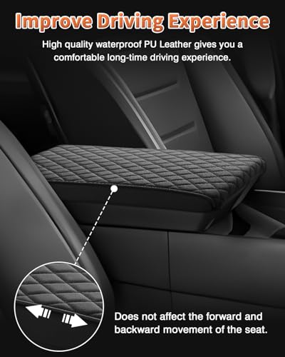 Shademax Custom for 2024 2025 2026 Hyundai Santa Fe Center Console Cover Armrest Cover Santa Fe Hybrid Accessories Arm Rest Cushion Pad Leather Middle Console Cover Armrest Seat Box Protector - size: Size for Hyundai Santa Fe 2024-2026