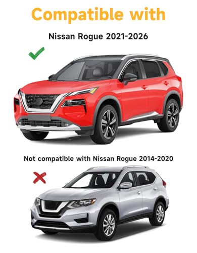 in-Channel Window Rain Guards Fit for Nissan Rogue 2021 2022 2023 2024 2025 2026, Extra Durable Window Visors Window Deflectors Vent Visors Vent Shades Car Accessories-4 pcs - size: Fit for 2021-2026 Nissan Rogue
