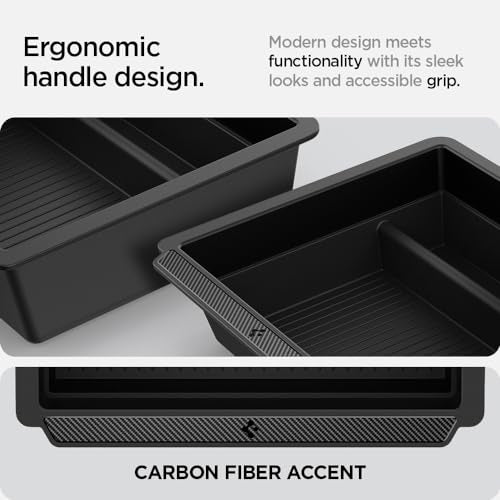 Spigen Center Console Organizer for Tesla Model Y Juniper (Only Premium & Performance 2026) and Model 3 Highland (Standard, Premium & Performance 2024/25/26) with Smooth Slide Technology - [Sliding] - size: Center Console Organizer