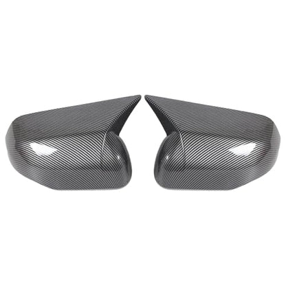 AUCERAMIC Stick-on Mirror Cover Caps Fit 2022-2024 for Toyota Tundra 2023-2024 for Sequoia 3.4L Door Side View Mirror Back Cover Cap Overlay (Carbon Fiber) - style: Carbon Fiber