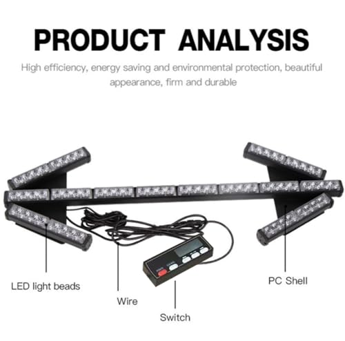 35" L x 14" H LED Arrow Lights Traffic Advisor Arrow Stick for Tow Trucks/Strobe Directional Arrow Board Light Bar