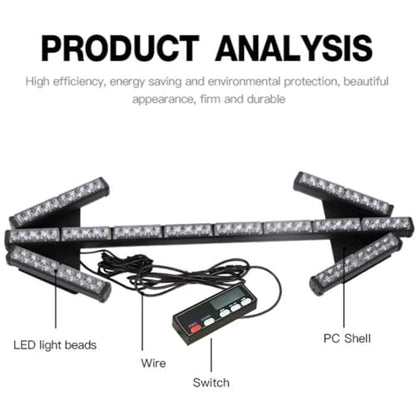 35" L x 14" H LED Arrow Lights Traffic Advisor Arrow Stick for Tow Trucks/Strobe Directional Arrow Board Light Bar