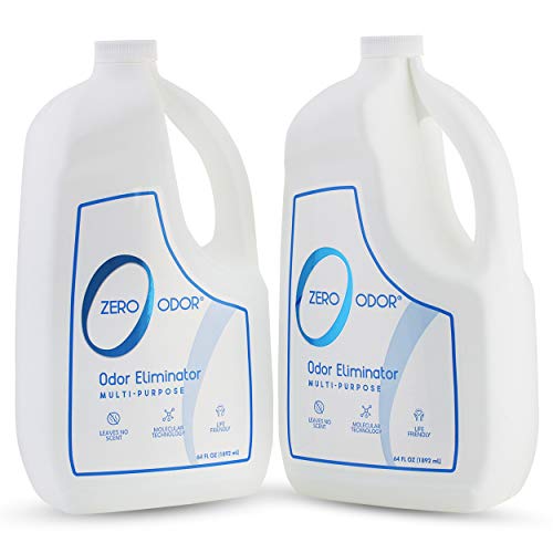 Zero Odor - Multi-Purpose Strong Odor Eliminator for Home, Office, Car, Bathroom, Hotel, Room Deodorizer, and Odor Neutralizer 64oz Refill, 2-Pack - size: 64 Fl Oz (Pack of 2)