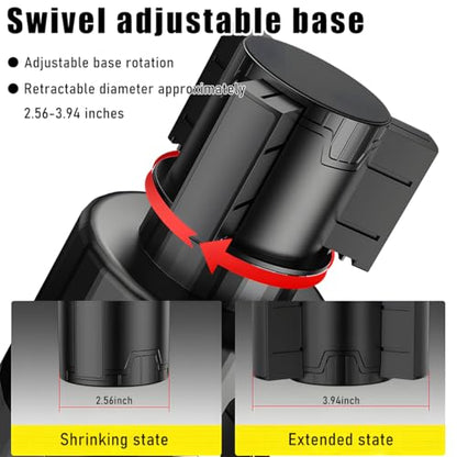 Yourkar Car Cup Holder Extender, Automotive Insert Cup Holder with Adjustable Base, Expandable Auto Adapter Accommodates Cups with Ears and Large Water Bottles, Car Accessories