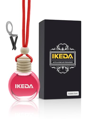 Ikeda Car Air Freshener: Hanging Car Smell Air Freshener | 10ml Hanging Car Perfume | Long Lasting Fragrance | Strong Scents Diffuser for Auto Home (Bubble gum)