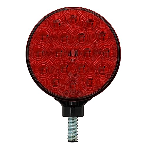 4" Round Dual-Face Red and Amber Lens 12V Turn Signals Direction Indicator Light Side Marker Warning Lights for Boat Trailer SUV Camper RV Off-Road Kenworth Peterbilt Freightliner Trucks - size: 1Pcs Direction Indicator Light