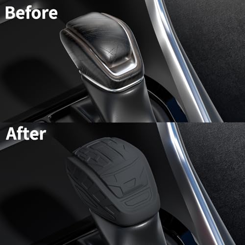 Suitable for Toyota RAV4,Toyota Wildlander,Toyota VENZA,Toyota Ninth-Generation Camry,Toyota Highlander,Toyota Kluge Car Gear Shift Cover,Stick Shifting Handle Protector (Black) - color: Black