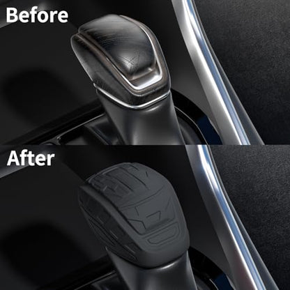 Suitable for Toyota RAV4,Toyota Wildlander,Toyota VENZA,Toyota Ninth-Generation Camry,Toyota Highlander,Toyota Kluge Car Gear Shift Cover,Stick Shifting Handle Protector (Black) - color: Black