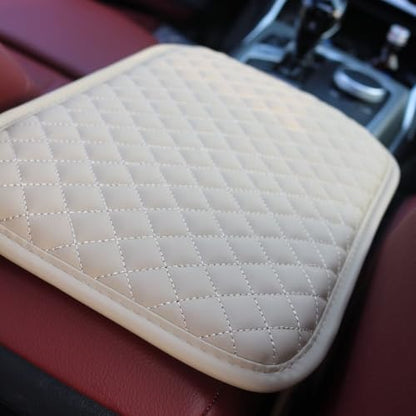 KAELTHAS Car Center Console Cushion Armrest Cover with 2 Storage Bags (Beige,Mid-Size) - color: Beige, size: M - 12.6 * 8.3 inches