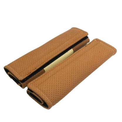 Set of Soft Auto Seat Belt Cover Seatbelt Shoulder Pad 2 PCS for a More Comfortable Driving Compatible with All Cars Brown - color: Brown
