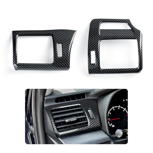 Car Side Air Vent ABS Sticker Carbon Fiber Decal Cover Interior Trim Accessories for Toyota 4Runner SUV 2010-2025 Black - color: Side Air Vent