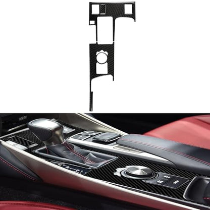 NVCNX Car Center Console Gear Shift Panel Cover Decal Compatible with Lexus IS250 2014 2015 / IS200t 2016 2017 / IS300 2016-2020 / IS350 2014-2020 Carbon Fiber Interior Trim Accessories Black - B - color: Gear Shift Panel - B