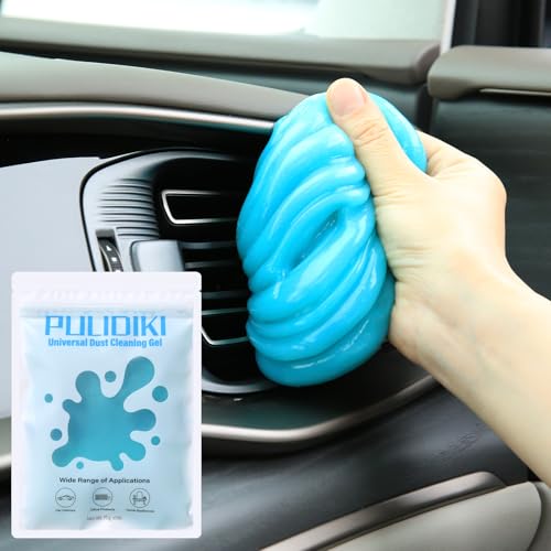 PULIDIKI Car Cleaning Gel Clean Putty, Universal Car Interior Cleaner Slime, Perfect Cleaning Kit Supplies, Auto Detailing Tools Accessories, Dust Remover Gifts for Men Women Blue (70g) - size: Blue 1 Bag (70g)