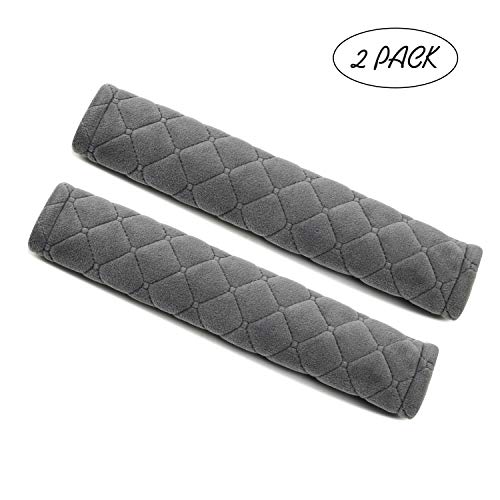 Amooca Soft Automotive Seat Belt Cover Seatbelt Shoulder Pad Neck Protector Cushions Universal Fit SUV Trucks Backpack 2 PCS Dark Grey 10.2in - color: Dark Grey, size: 10.2in-2pc