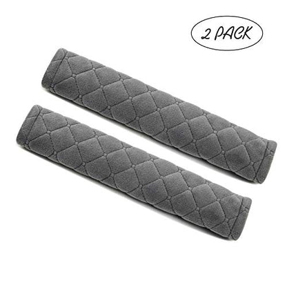 Amooca Soft Automotive Seat Belt Cover Seatbelt Shoulder Pad Neck Protector Cushions Universal Fit SUV Trucks Backpack 2 PCS Dark Grey 10.2in - color: Dark Grey, size: 10.2in-2pc