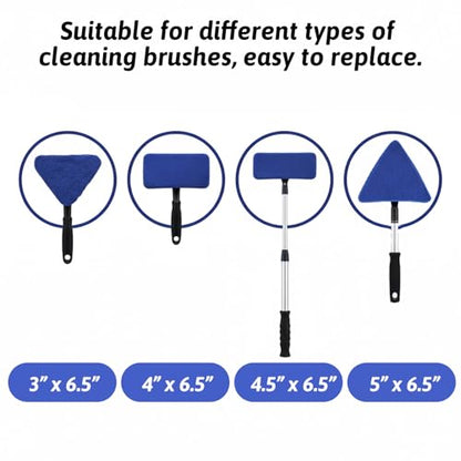 7 Pcs Car Windshield Cleaner Replacement Pads Microfiber Windshield Cleaning Tool Bonnets Washable Reusable Interior Auto Window Cleaners Washing Pads Replaceable Cleaning Bonnets(Fit 5”)