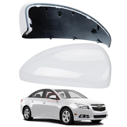 Passenger Side Mirror Cover Replacement for Chevrolet Chevy Cruze 2009 2010 2011 2012 2013 - Right Side Mirror Covers, Rear View Mirrors Cap Accessories White