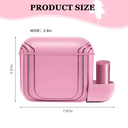 Car Trash Can with Lid, Mini Leakproof Vehicle Garbage Can with 1 Roll Trash Bags, Multipurpose Automotive Garbage Container & Storage Organizer, Universal for Truck SUV Sedan (Pink)
