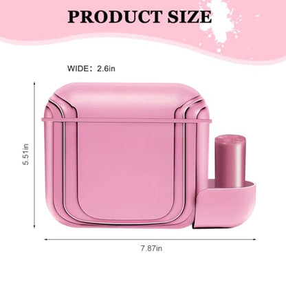 Car Trash Can with Lid, Mini Leakproof Vehicle Garbage Can with 1 Roll Trash Bags, Multipurpose Automotive Garbage Container & Storage Organizer, Universal for Truck SUV Sedan (Pink)