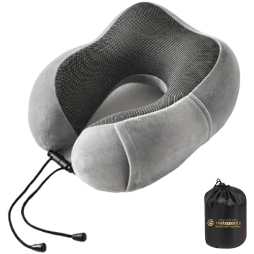 Travel Pillows for Airplane - Neck Pillow Airplane and Car Use - Soft Comfortable Memory Foam Travel Neck Pillow - Travel Essentials for Women and Men (Cloud Gray) - color: Cloud Gray