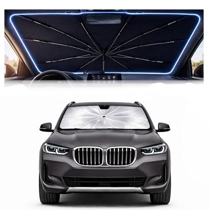 2026 Upgraded Car Windshield Sun Shade Umbrella - Custom-Fit for BMW X3 2018-2024 Umbrella Sunshade,Easy Install,UV Protection & Heat Reflective,Keep Interior Cooler with Storage Bag - size: For BMW X3 2018-2024