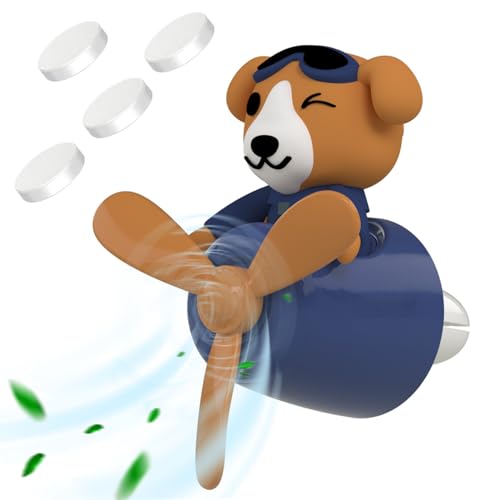 Pilot Car Air Freshener, Cute Dog Car Vent Clip Air Freshener with 4 Fragrant Tablets Automotive Air Outlet Fan Diffuser, Automotive Interiors Vent Decoration (Pilot Dog) - color: Pilot Dog