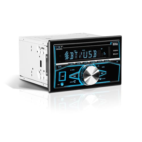 BOSS Audio Systems 850BRGB Car Stereo - Double Din, Bluetooth, Aux In, USB, CD DVD Player, AM/FM Radio Receiver, Multi Color Illumination - style: Stereo With CD