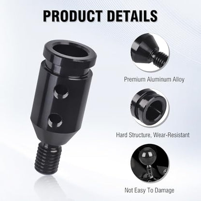 Universal Gear Shift Knob Adapter 10x1.5,Aluminum Alloy Shifter Knob Adapter,Gear Shift Adapter for Non-Threaded Manual Shifters M10x1.5(Black) - color: M10×1.5(Black)