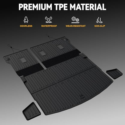 Cargo Mat for 2021-2026 Chevy Trailblazer (AWD & FWD) Accessories, Full Coverage All Weather Trunk Cargo Liner with Backrest Protectors