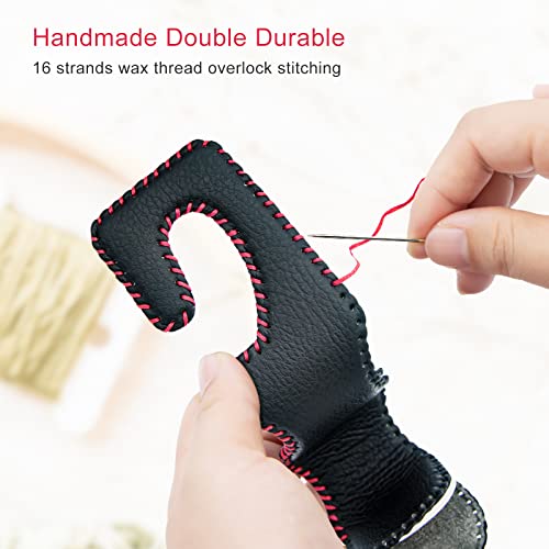 Purse Hook for Car Headrest, Leather Back Seat Organizer Hanger Holder Hook for Hanging Purses and Bags and Coats, 2Pack Black&Red - color: Black&Red