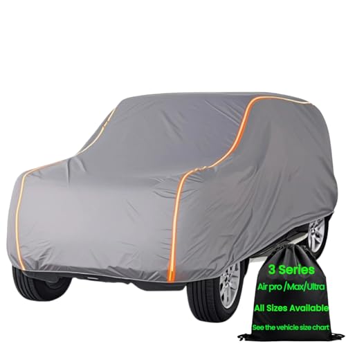 Large SUV Car Cover Waterproof All Weather for Automobiles, Outdoor Full Size SUV Cover Rain Sun UV Protection, Universal Fit for Chevrolet Tahoe, Lincoln MKT, GMC Envoy Fit 201" to 215" - color: Gray(Max), size: Size 11: SUV Plus (Under 216")