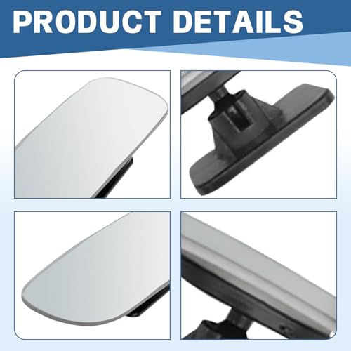 2 Pack HD Glass Blind Spot Mirror 360° Adjustable Frameless Convex Rear View Mirrors Exterior Accessories with Wide Angle for Car SUV and Trucks Easy Install (Rectangular) - style: Rectangular