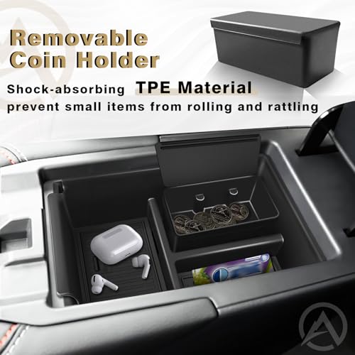 Muslogy Center Console Organizer & Cup Holder Insert 3PCS Set Compatible with 2025 2026 Nissan Kicks Armrest Box Divider Gear Shift Storage Pocket Drink Stopper (Console Tray& Side Pocket & CupHolder) - size: Console Tray & Side Pocket & CupHolder