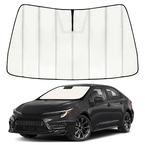 Windshield Sun Shade for Toyota Corolla 2020-2025 2026, Front Window Visor Accessories, Accordion Folding Design Blocks Heat & UV Rays Maintain Cool Interior and Save Space - size: Toyota Corolla 2020-2026