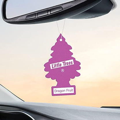 LITTLE TREES Car Air Freshener | Hanging Tree Provides Long Lasting Scent for Auto and Home | 24 Air Fresheners |Dragon Fruit - color: Dragon Fruit