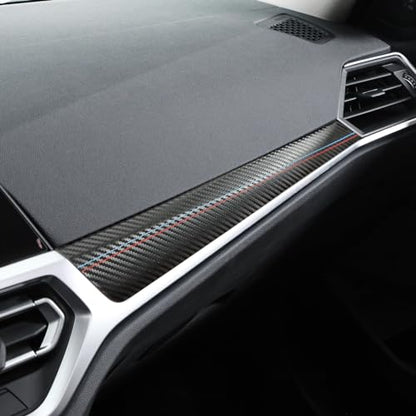 Betterhumz Car Central Instrument Dashboard Cover Trim Compatible with BMW G20 G28 G42 G23 3 4 Series 318i 320i 330i M340i 2020-2023 Car Interior Accessories PVC Leather A - size: Leather A
