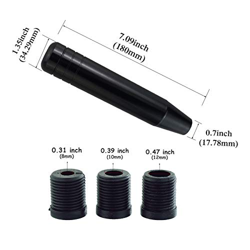 Abfer Black Shift Knob Weighted Car Gear Stick Shifter Extension Long Shifting Lever Handle Fit Most Manual Automatic Transmission Vehicle - color: Black