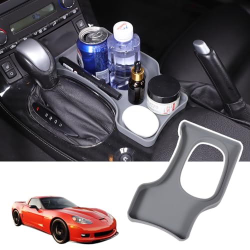 Center Console Cup Holder Compatible with Chevrolet Corvette C6 2005-2013 Center Console Multi-Functional Organizer Tray,Car Organizer Tray Drink Water Bottle Holder Accessories