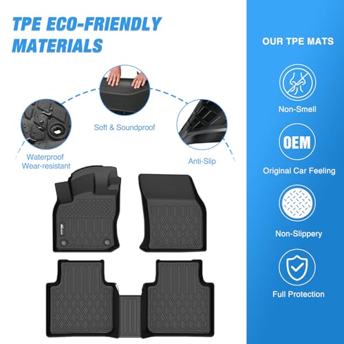 Nilight TPE Floor Mats for Volkswagen Tiguan 2018 2019 2020 2021 2022 2023 2024, All Weather Custom Fit Heavy Duty Floor Liners - color: 2018-2024 Volkswagen Tiguan