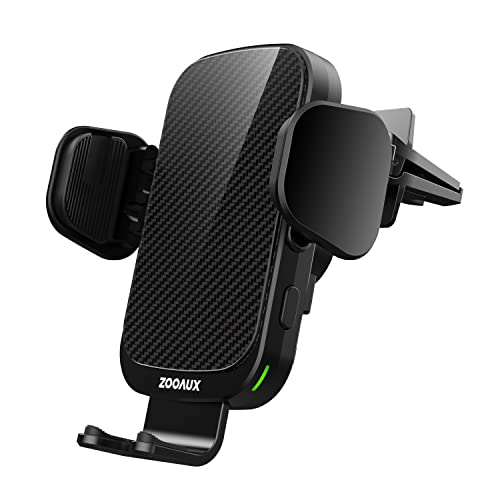 Wireless Car Charger Vent Mount, 15W Fast Charging Auto-Clamping Car Mount, Air Vent Car Phone Holder for iPhone 15/15 Pro/14/13 Pro/XS/XR/X/8,Samsung S24/S23/22/S21/S10 (Black)