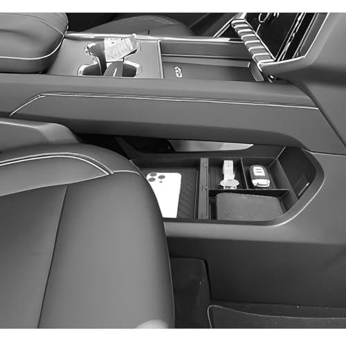 LUWU Lower Center Console Organizer Compatible with 2024-2026 GMC Acadia Elevation/AT4/Denali Accessories Armrest Console Storage Box Armrest Organizer Insert Tray Glove Organizer Tray ABS Material - color: Acadia 2024-2026 Lower Tray
