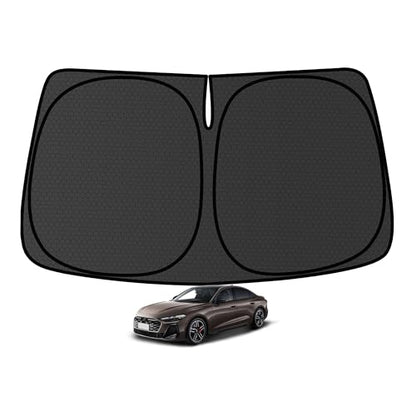 Customized Windshield Sun Shade for Audi A5 2023 2024 2025 Blocks UV Rays Accessories,1:1 Tailored Foldable Thickened Wear-Resistant Front Window Sunshade Visor,Keeps Your Car Cooler - size: FOR Audi A5 2018-2025