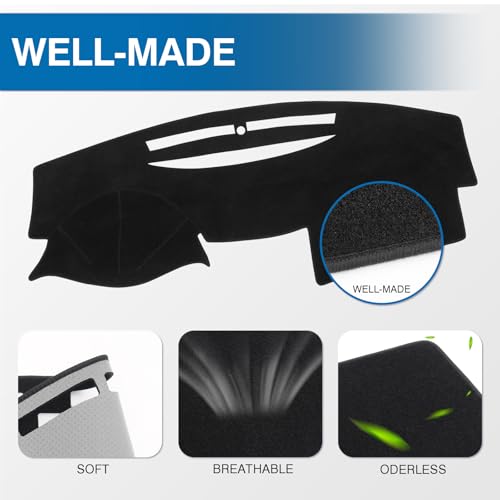 KUST Black Dash Cover Compatible with Toyota Camry 2007 2008 2009 2010 2011 Polyester Dashboard Cover Non-Slip Dash Protector Interior Accessories for Camry Custom Fit Dash Mat No Glare - size: Camry 07-11(black)
