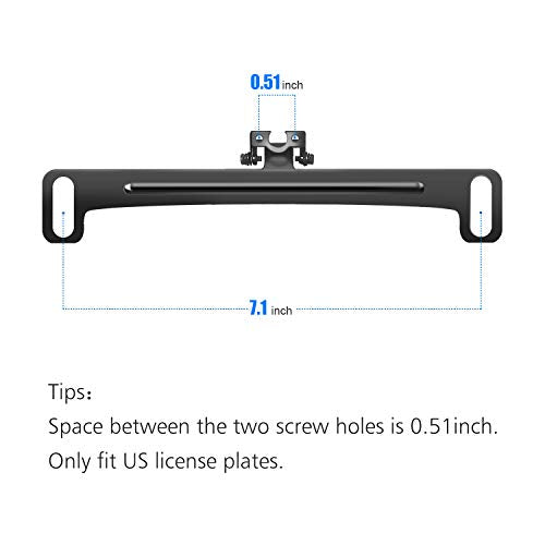 Pixelman Universal Car Rear View Camera License Plate Bracket, Upgraded Full Stainless Steel Backup Camera Mount, Dash Cam Mirror Accessory, Only Installation Holder