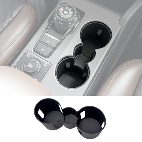 Center Console Cupholder Insert Compatible with 2021-2025 Ford Bronco Sport/2020-2025 Ford Escape Center Console Cup Holder Tray for Bronco Sport&Ford Escape Accessories(Cup Holder Tray) - color: cup holder tray