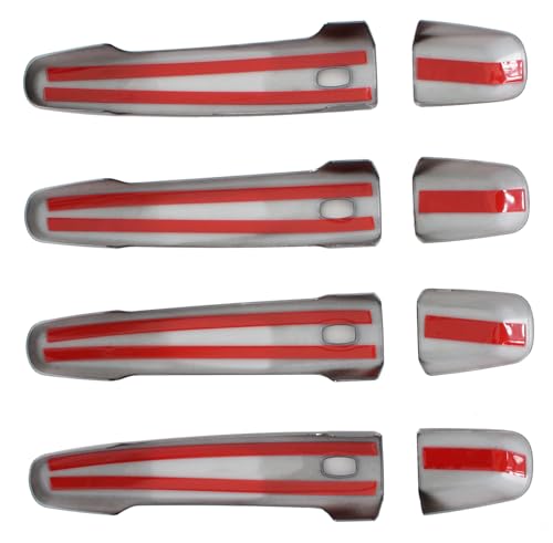 AUCERAMIC Glossy Black Exterior Door Handle Cover Trim W/ 4 Smart Keyhole Fit 2014-2022 Chevy Chevrolet Impala Malibu Volt Equinox Traverse Camaro GMC Acadia Terrain Caps Overlay