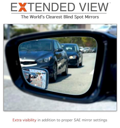 Blind Spot Mirrors- Compatible with BMW G22 430i, M440i Extended View (G83 M4 Convertible (2023 - Present)), Glass - 2 Piece Set (Left & Right) - size: G83 M4 Convertible (2023 - Present)
