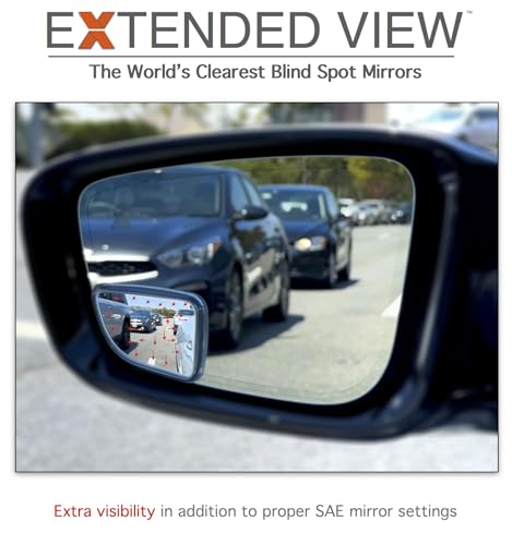 Blind Spot Mirrors- Compatible with BMW G42 230i Extended View (G87 M2 (20023 - Present)), Glass - 2 Piece Set (Left & Right) - size: G87 M2 (20023 - Present)