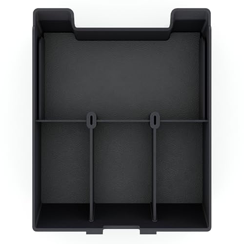 TWRAPS Armrest Organizer for Rivian R1S & R1T 2021-2026, Storage Tray Box Insert for Center Console Accessories Area Under the Armrest, Full Size Black fits Gen1 2021-2024 and Gen2 2025-2026 - style: Black Full Size